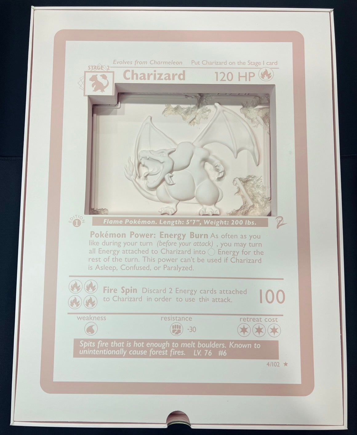 daniel arsham×Pokemon クリスタル 石版リザードン ピンクバージョン